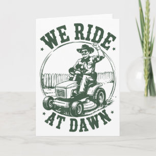 Cartão Pai Cortador De Grama Nós Andamos Ao Amanhecer Pre