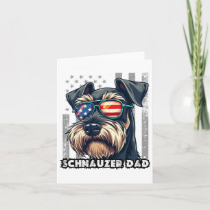 Cartão Pai Cut Mini Schnauzer Dia de os pais Cachorro  Us