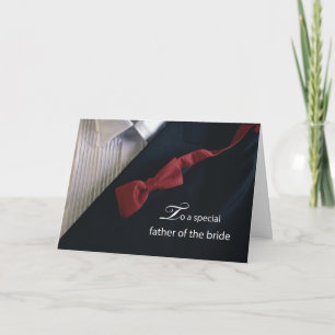 Cartão Pai da Noiva, obrigado com o Red Tie e o Tux