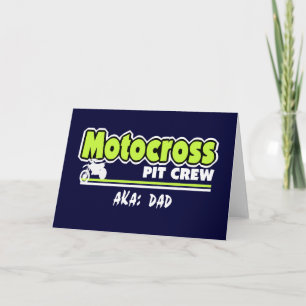 Cartão Pai da Tripulação Motocross