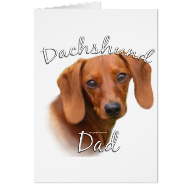 Cartão Pai Dachshund 2 (Frente)