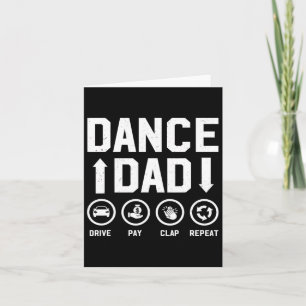 Cartão Pai Dançante do Dia de os pais de dança, Dançarino
