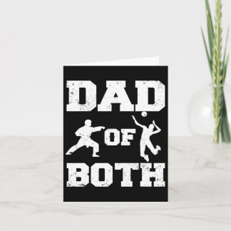 Cartão Pai De Ambos Os Pais Engraçados De Karate Volleyll