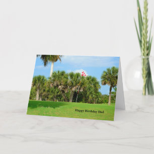 Cartão Pai de aniversário, Cena de Golfe