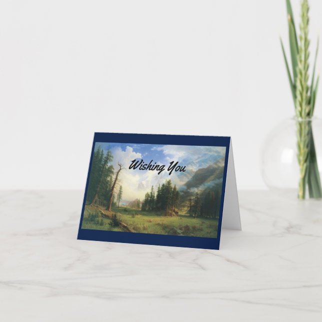 Cartão Pai de aniversário feliz da floresta (Frente)