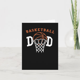 Cartão Pai de basquete. Treinador de basquete