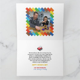 Cartão Pai de Bônus do Builder, Stepdad, Marido, Bricks d
