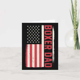 Cartão Pai de Boxer Boxer Patriótico Bandeira Americana