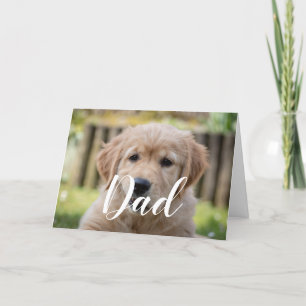 Cartão Pai de Cachorro Personalizado Foto Divertida Feliz