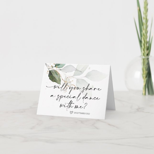 Cartão Pai De Casamento Filha De Primeira Dança Perguntan (Frente)