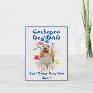 Cartão Pai de Cockapoo Personalizado Cachorro Mais Pai Lo