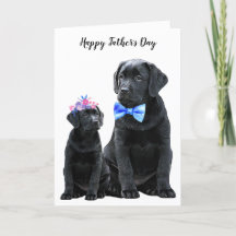 Pai de Dia de os pais Labrador Preto - Cachorro Bo