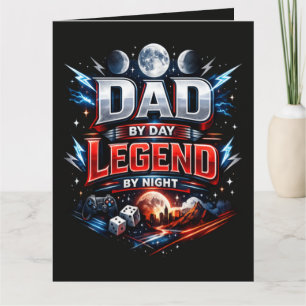 Cartão Pai de Dia Lenda à Noite - Epic Gamer Dad