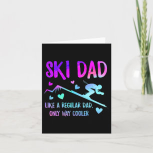 Cartão Pai de Esqui Pai Papa Avô Legal Snowboardin