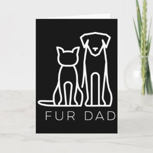 Cartão Pai de Estimação Amante de Gatos e Cães Marido Div