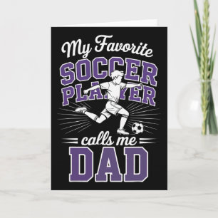 Cartão Pai de Futebol Masculino Meu Jogador de Futebol Fa