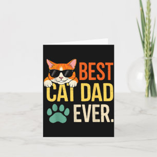 Cartão Pai de Gato Engraçado para Homens Papai Papai Mulh