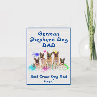 Cartão Pai de German shepherd personalizado - O melhor di