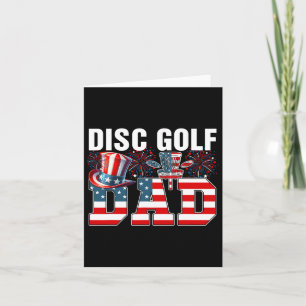 Cartão Pai De Golfe Do Disco 4 De Julho, Coincidência Do 