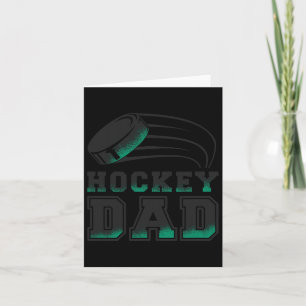 Cartão Pai De Hockey Com Gelo Puck Gráfico Engraçado De D