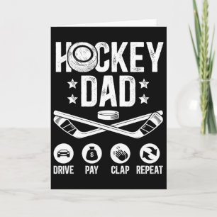 Cartão Pai de Hockey Dirige Paga Bate Palmas Jogador de H