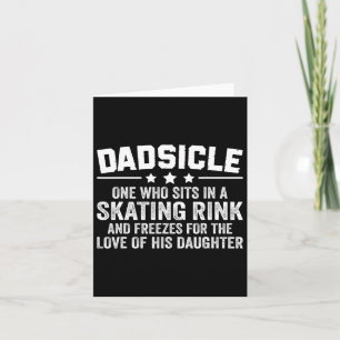 Cartão Pai de Hockey Masculino Figura Pai de Patinação de