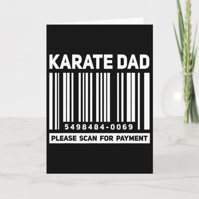 Cartão Pai de Karate Scanear Para Pagamento Código R Dive (Frente)