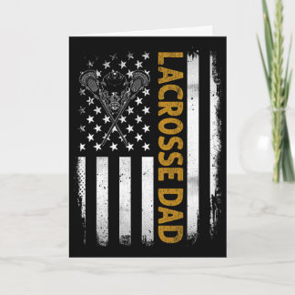 Cartão Pai de Lacrosse Bandeira Americana Dia 4 de Julho 