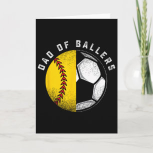 Cartão Pai De Llers Pai Filho Softll Jogador de Futebol T