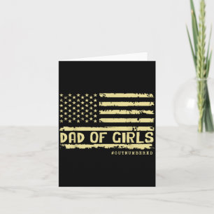 Cartão Pai De Meninas Superam Nos Flag Dia Dos Pais Filha