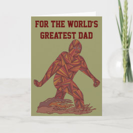 Cartão Pai de passeio dos mundos de Z Bigfoot Sasquatch