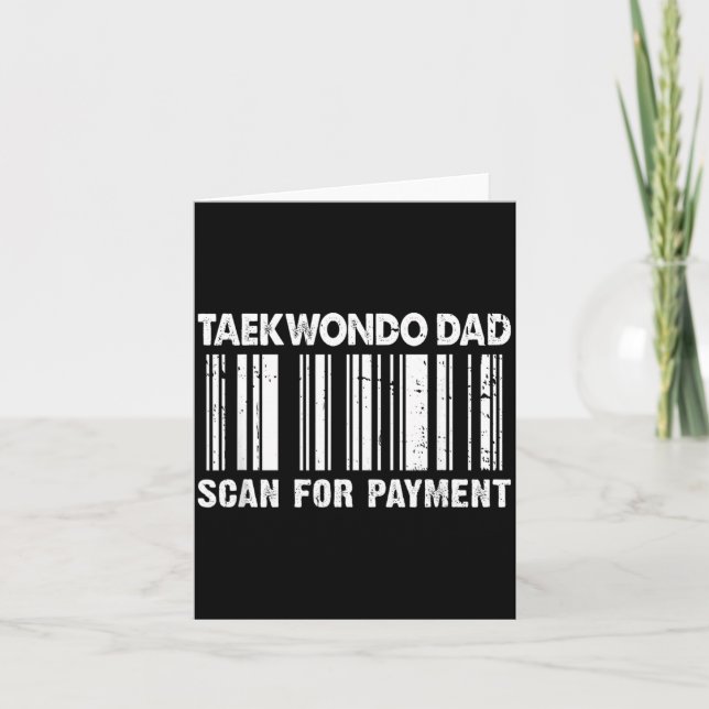 Cartão Pai de Taekwondo Digitalize Código de Barras de Pa (Frente)