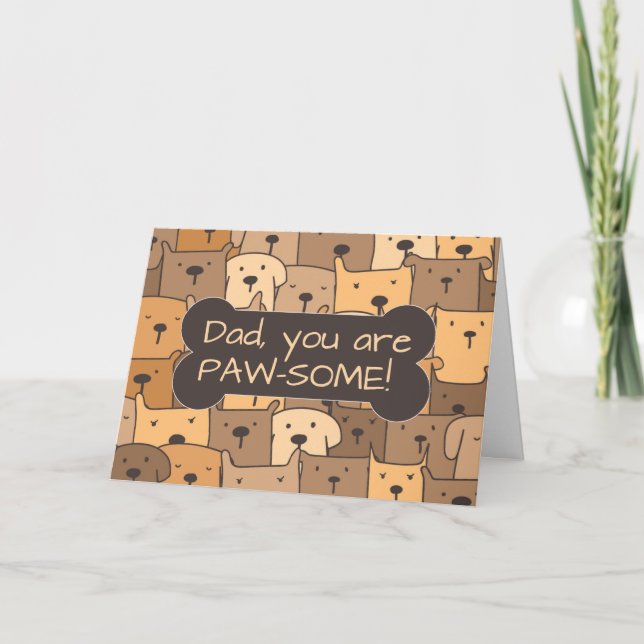 Cartão Pai De Todos Nós Engraçados Cachorros Cutes De Ani (Frente)
