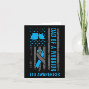 Cartão Pai de um Guerreiro T1D Diabético Diabetes Tipo 1