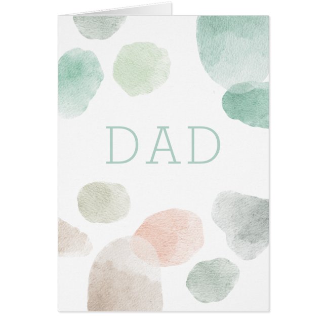 Cartão Pai. Dia de os pais Feliz do Pastel de Aquarela (Frente)