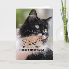 Cartão Pai / Dia de os pais Feliz - Gato Tuxedo