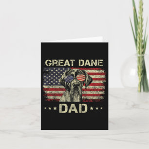 Cartão Pai do Great Dane Amantes de Cães Bandeira America