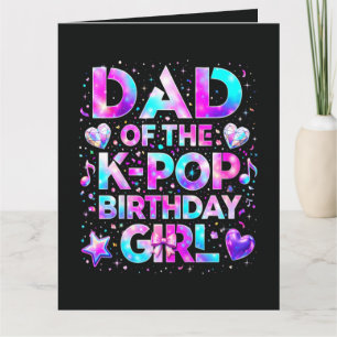 Cartão Pai do K-Pop Aniversário Música Coreana
