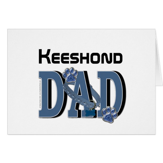 Cartão PAI do Keeshond (Frente Horizontal)