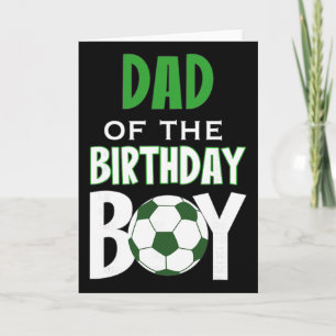 Cartão Pai do menino do aniversário Mãe de futebol
