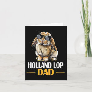 Cartão Pai do Mini Holland Lop Amante de Coelho 