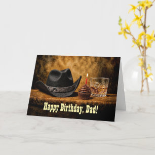 Cartão Pai do Pai Aniversário Uísque Country