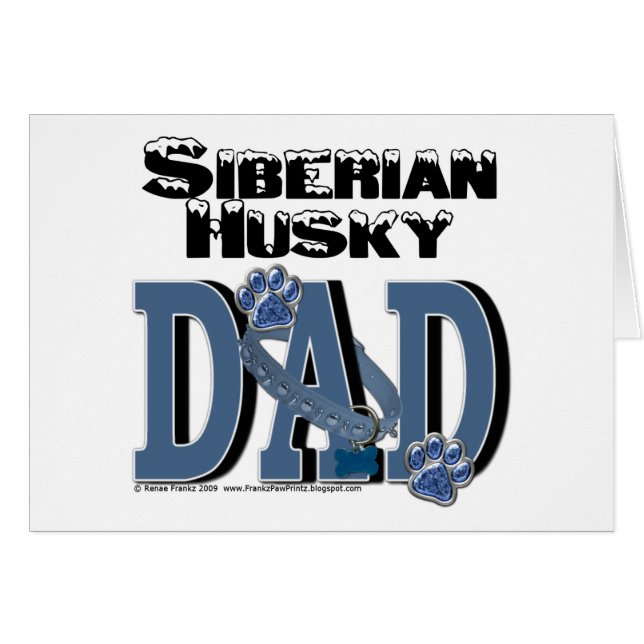 Cartão PAI do rouco Siberian (Frente Horizontal)