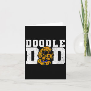 Cartão Pai Doodle Engraçado Goldendoodle Melhor Pai de Ca