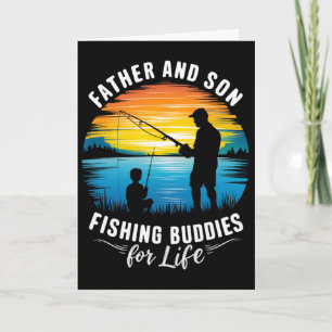 Cartão Pai e Filho Companheiros de Pesca para a Vida