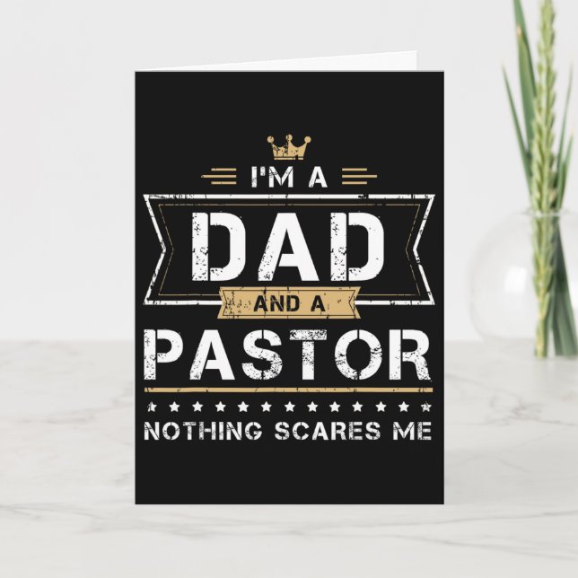 Cartão Pai e Pastor Nada Me Assusta Presente  (Frente)
