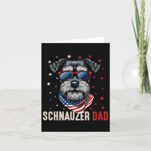 Cartão Pai engraçado do Schnauzer EUA estrelas 4 de julho