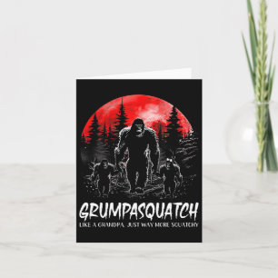 Cartão Pai engraçado Squatch Pé Grande Sasquatch Yeti Dia