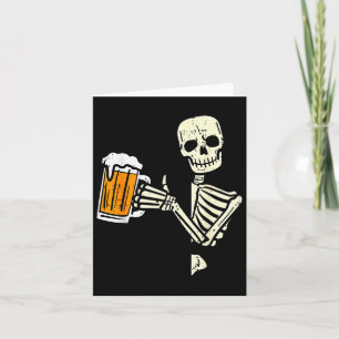 Cartão Pai Esqueleto de Halloween Roupa de Caveira Pregui