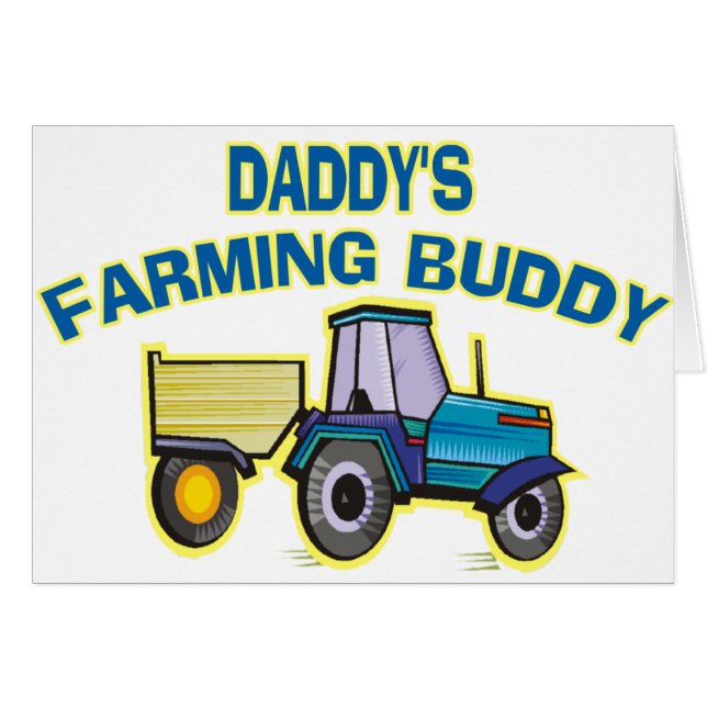 Cartão Pai Farming Buddy (Frente Horizontal)